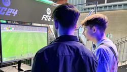 Die E-Sportler Stylo und Dullenmike probierten in Köln EA Sports FC 24 aus