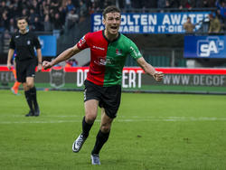 Christian Santos celebra un gol en un NEC Nijmegen-Feyenoord de 2015. (Foto: ProShots)