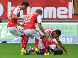 El Reims ganó gracias a un gol del defensa malí Hamari Traoré (14). (Foto. Getty)