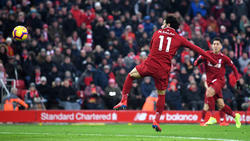 Salah brilló con un doblete y llegó a 50 goles en 72 partidos de Premier. (Foto: Getty)