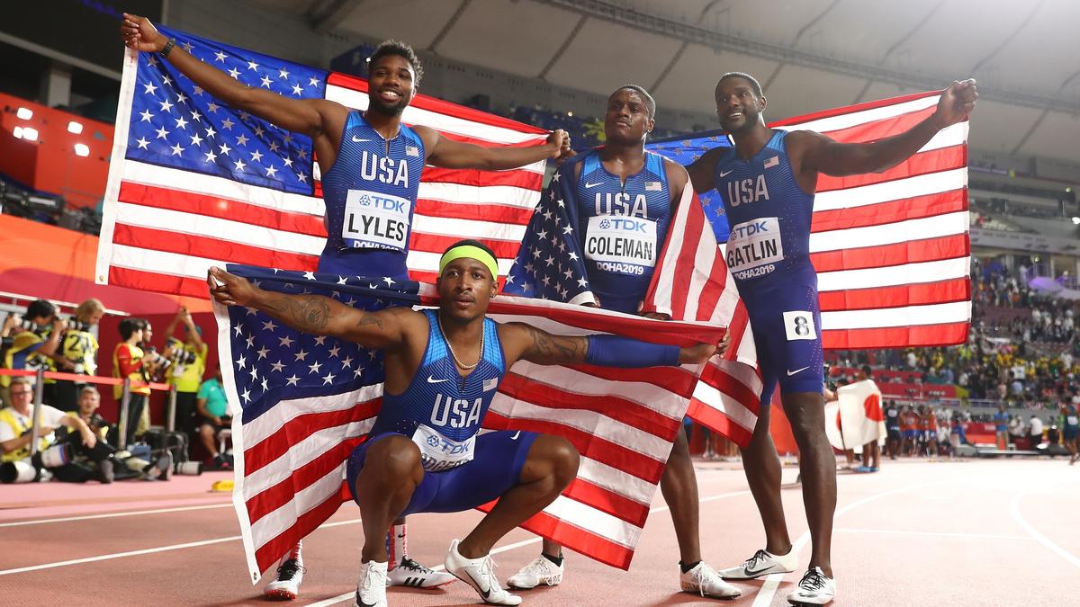 Die US-amerikanische Staffel holte in Doha WM-Gold Die US-amerikanische Staffel holte in Doha WM-Gold