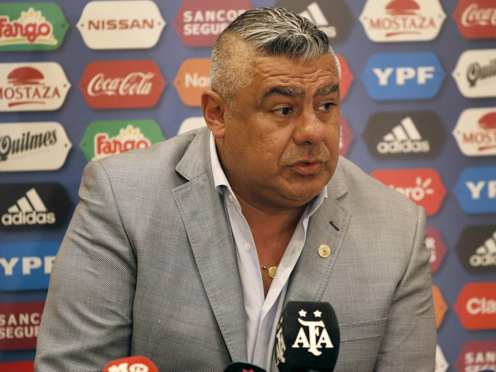 Claudio Tapia en rueda de prensa. Claudio Tapia en rueda de prensa.