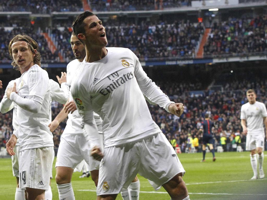 Cristiano Ronaldo celebra su segundo tanto de la tarde. (Foto: Getty)