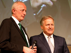 Der langjährige Ried-Präsident Johann Wilminger (l.) hier mit ÖFB-Präsident Leo Windtner