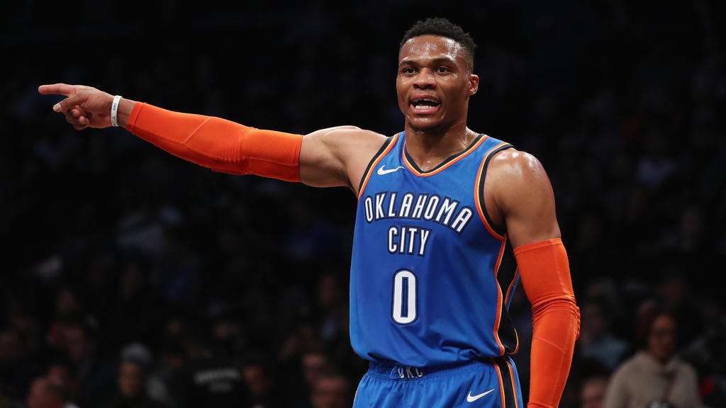 Russell Westbrook steht in der ewigen Bestenliste auf Platz drei Russell Westbrook steht in der ewigen Bestenliste auf Platz drei