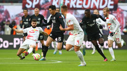 RB Leipzig setzte sich knapp gegen Eintracht Frankfurt durch