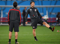Kovac (dcha.) durante una sesión de entrenamiento del combinado croata en el pasado Mundial. (Foto: Getty)