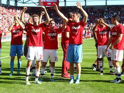 Los jugadores del Bayern celebran el título del campeonato doméstico. (Foto: Getty)