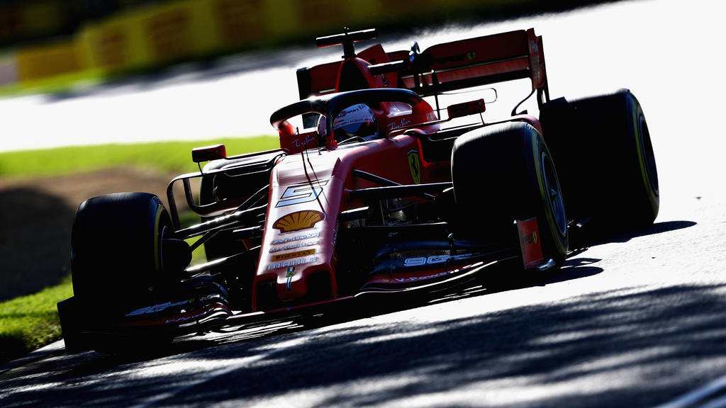 Sebastian Vettel in seinem Ferrari SF90 Sebastian Vettel in seinem Ferrari SF90