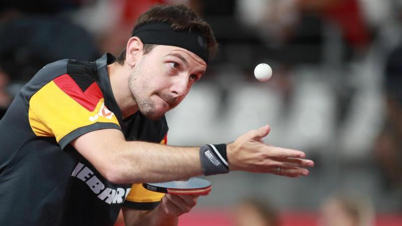 Timo Boll brachte das deutsche Team gegen Frankreichs Nummer eins Simon Gauzy in Führung Timo Boll brachte das deutsche Team gegen Frankreichs Nummer eins Simon Gauzy in Führung