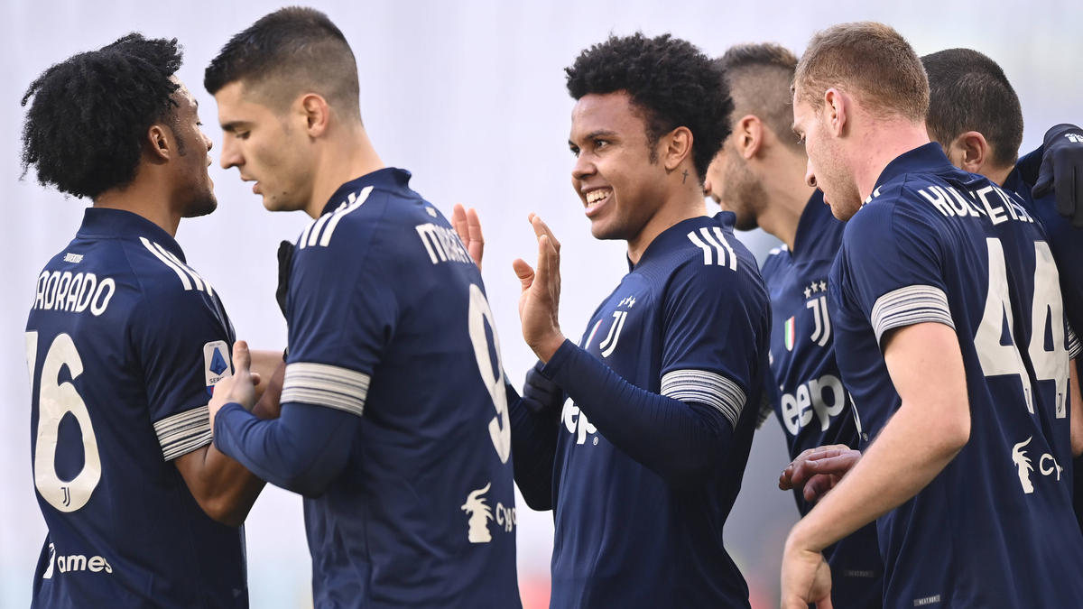 Weston McKennie (M.) erzielte das 2:0 für Juve Weston McKennie (M.) erzielte das 2:0 für Juve