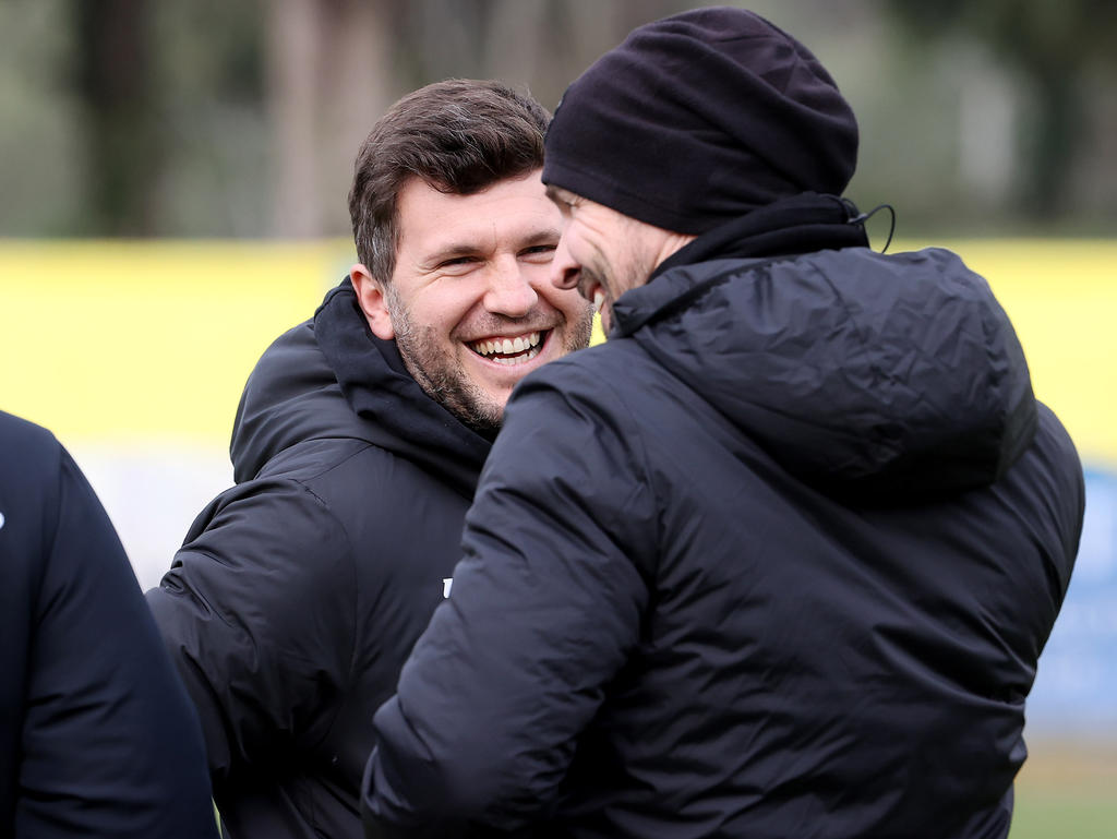 Andreas Schicker und Christian Ilzer haben zurzeit gut lachen Andreas Schicker und Christian Ilzer haben zurzeit gut lachen