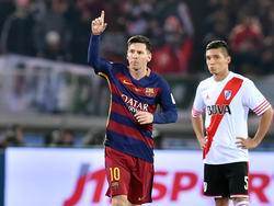 Leo Messi abrió el marcador en la final del Mundial de Clubes. (Foto: Getty)