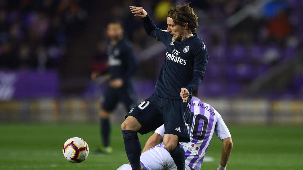 Modric marcó el tercer gol del Madrid en Valladolid. (Foto: Getty)