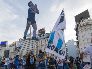 Diego Maradona fue homenajeado en las calles de Argentina.