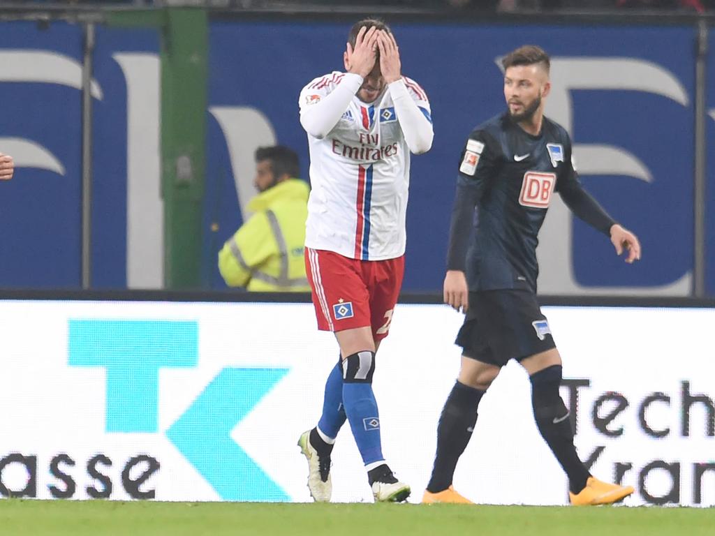 0:1 gegen Hertha - Hamburgs Rafael van der Vaart kann es kaum fassen