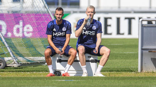 Dominick Drexler und Timo Baumgartl (r.) sind auf Schalke derzeit nur geduldet