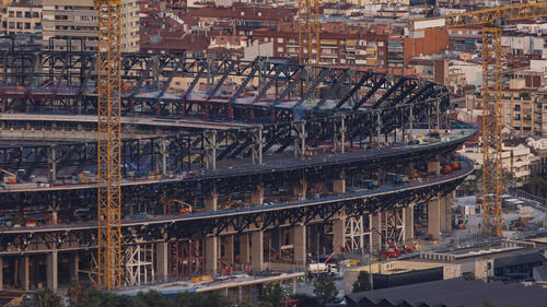 Das Camp Nou des FC Barcelona ist nach wie vor eine Baustelle