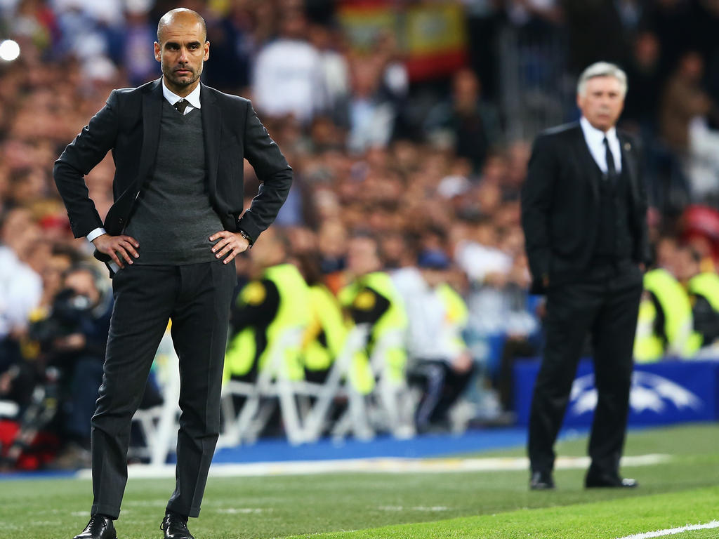 Carlo Ancelotti (r.) wird Nachfolger von Pep Guardiola Carlo Ancelotti (r.) wird Nachfolger von Pep Guardiola