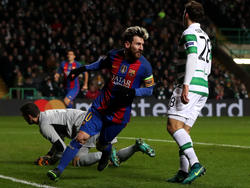 Messi volvió a ser el protagonista en la noche escocesa. (Foto: Getty)