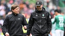 Ole Werner (r.) wird seinen 2026 auslaufenden Vertrag bei Werder Bremen nicht verlängern