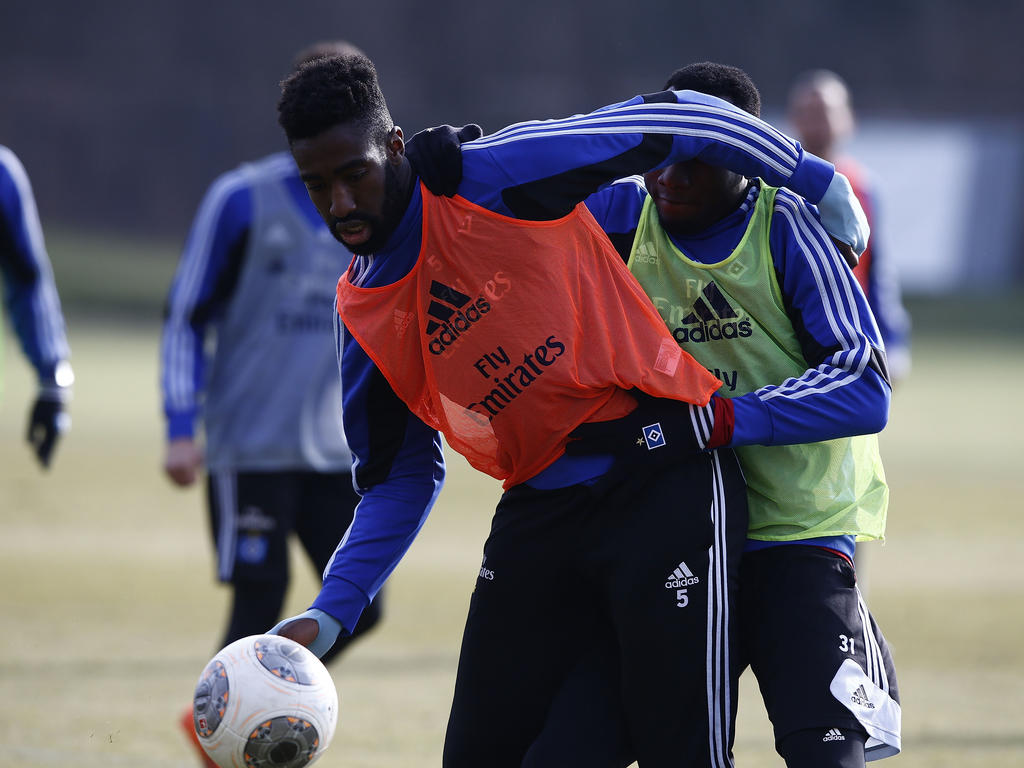 Johan Djourou beim Training des Hamburger SV Johan Djourou beim Training des Hamburger SV