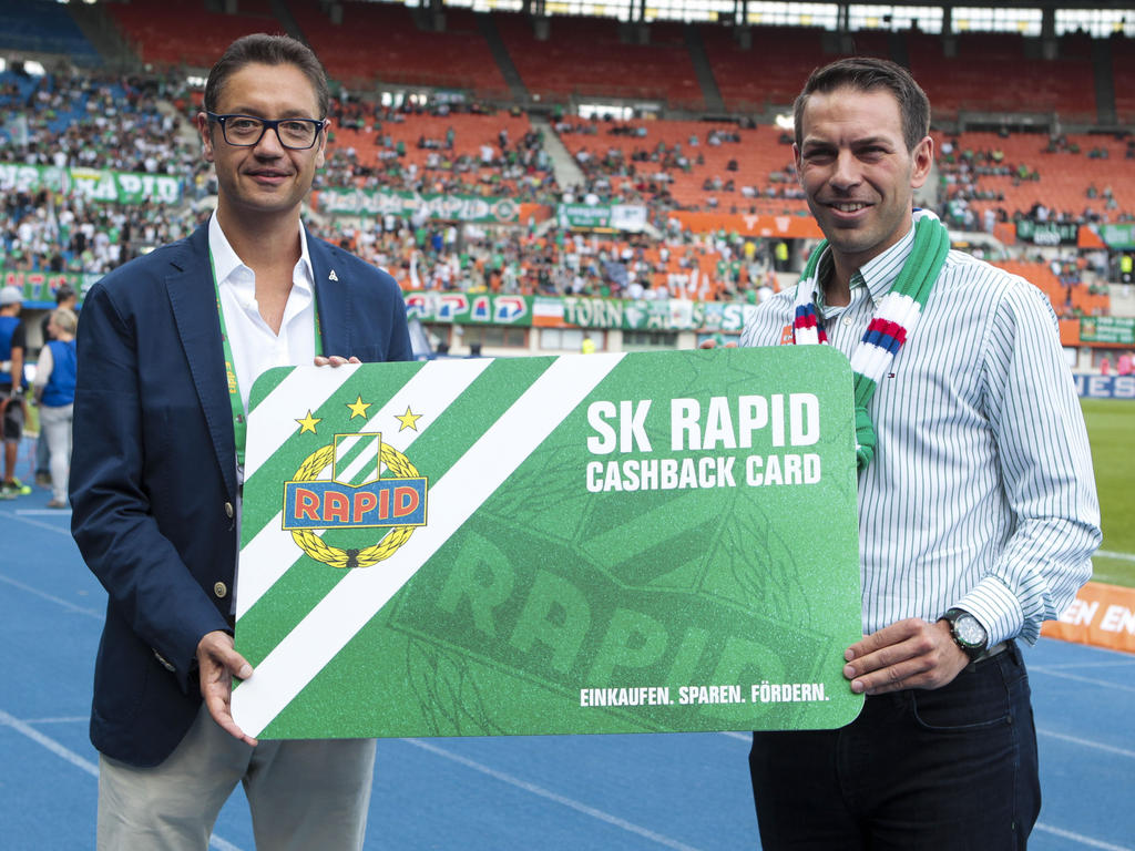 Die Partnerschaft zwischen Lyoness und Rapid bringt dem Klub bis 2020 1,8 Millionen jährlich.