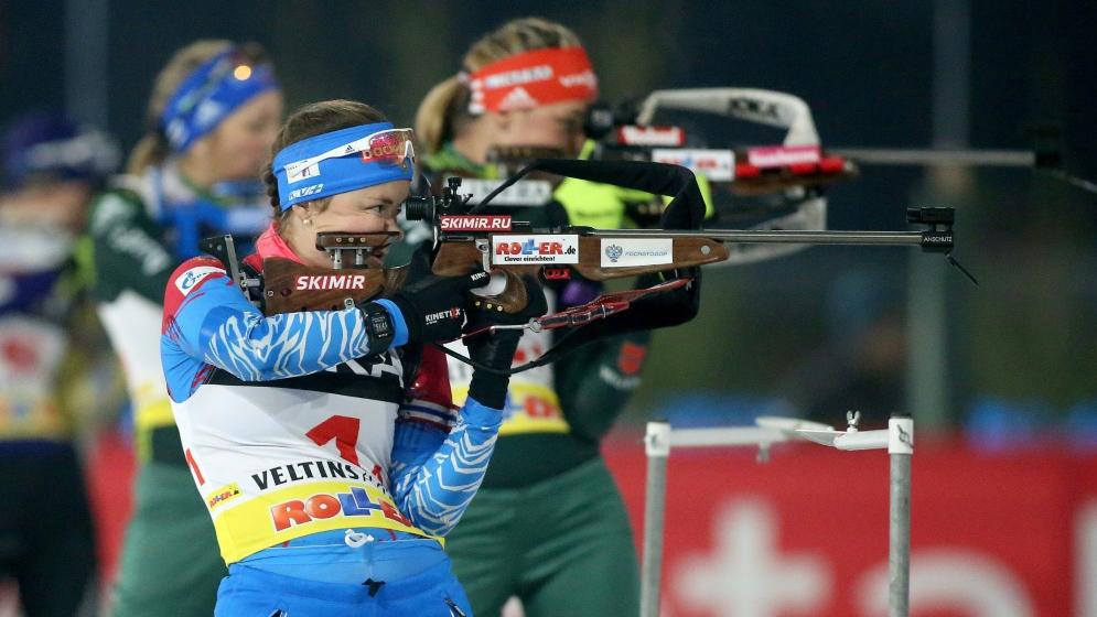 Russlands Biathletin Ekaterina Yurlova-Percht (v.) Russlands Biathletin Ekaterina Yurlova-Percht (v.)