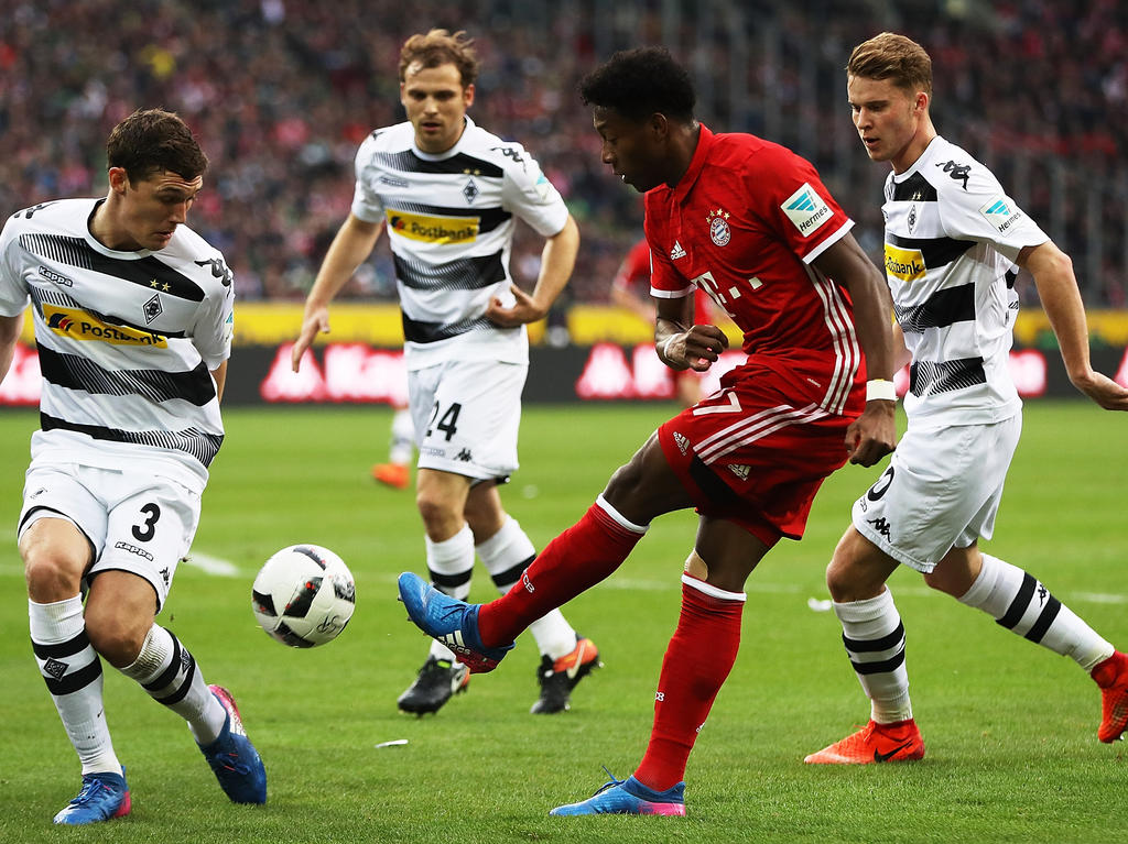 David Alaba setzte sich mit den Bayern in Mönchengladbach durch