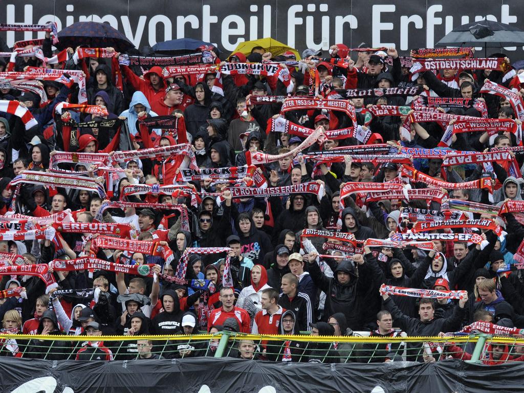 Die Erfurter Fans machen aktuell schwere Zeiten durch