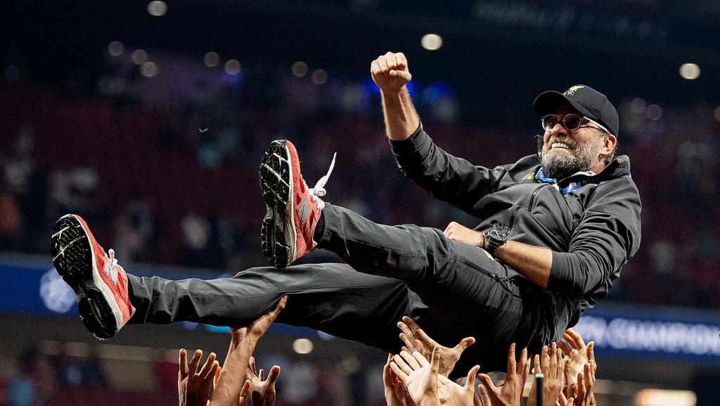 Jürgen Klopp feierte mit dem FC Liverpool den Champions-League-Sieg Jürgen Klopp feierte mit dem FC Liverpool den Champions-League-Sieg