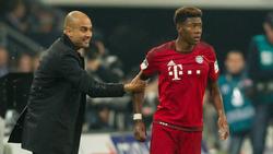 Pep Guardiola (l.) und David Alaba arbeiteten schon in München erfolgreich zusammen