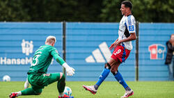 Robert Glatzel (r.) verletzte sich in dieser Szene im Testspiel gegen Aarhus