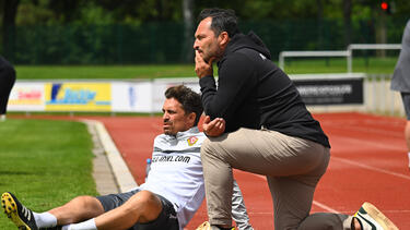 Trainer Thomas Stamm (l.) und Sportchef Thomas Brendel von Dynamo Dresden