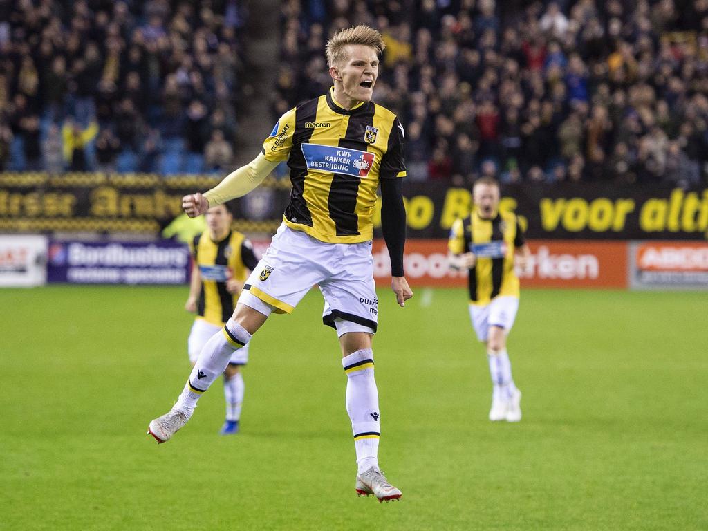Ødegaard celebra su golazo contra el Utrecht. (Foto: Imago)