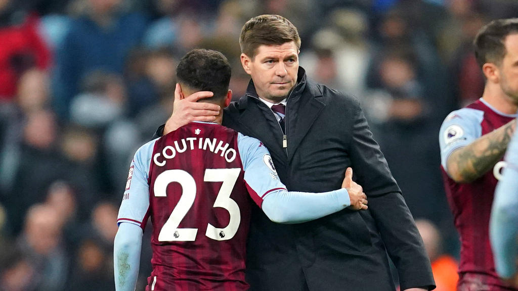 Gerrard praises impact of 'humble' Coutinho at Villa