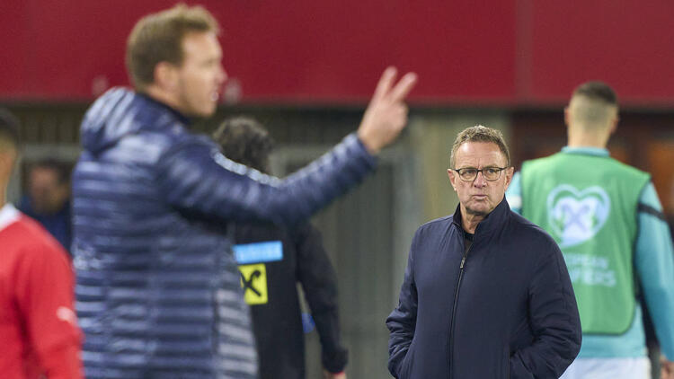 Ralf Rangnick (r.) will nicht zum FC Bayern - ebenso wie Julian Nagelsmann (l.)