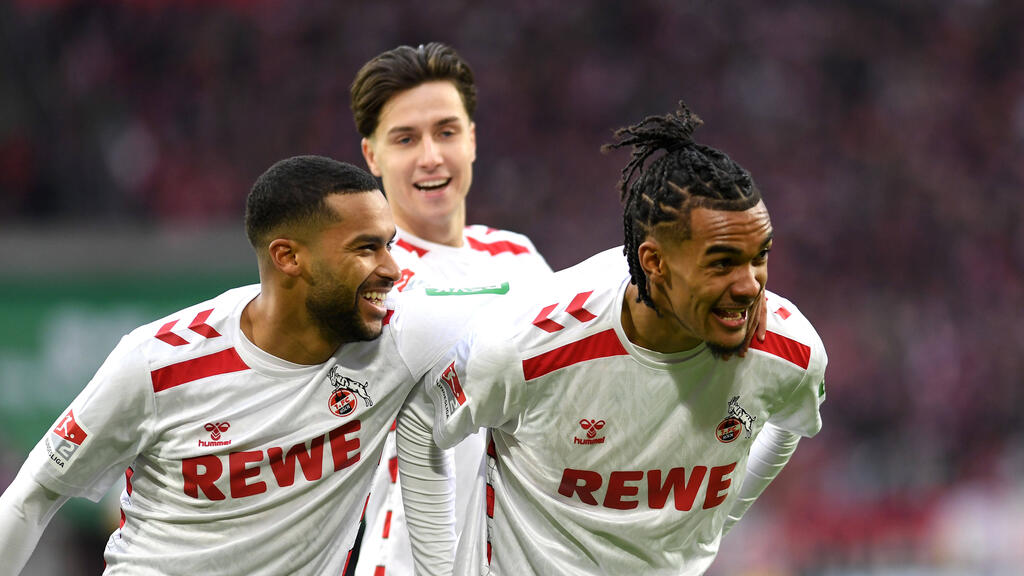 Linton Maina (l.) bleibt wohl dem 1. FC Köln treu, wenn der Aufstieg gelingt Linton Maina (l.) bleibt wohl dem 1. FC Köln treu, wenn der Aufstieg gelingt