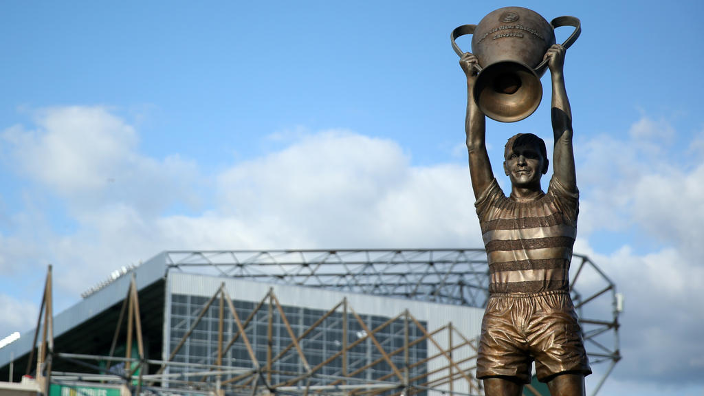 Billy McNeill Statue outside Celtic Park Stadium