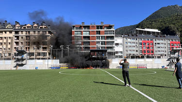 Die Partie zwischen England und Andorra steht nach dem Brand auf der Kippe
