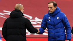 Thomas Tuchel (r.) trifft im Champions-League-Finale auf Pep Guardiola (l.)