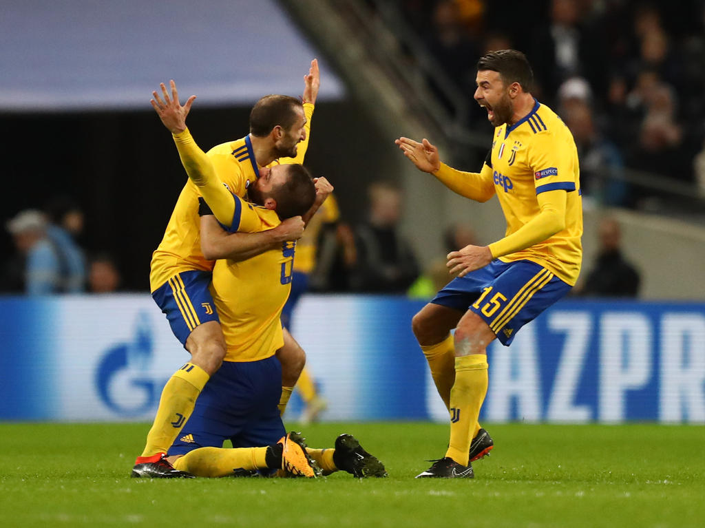 Juventus bejubelt den Einzug ins Viertelfinale Juventus bejubelt den Einzug ins Viertelfinale
