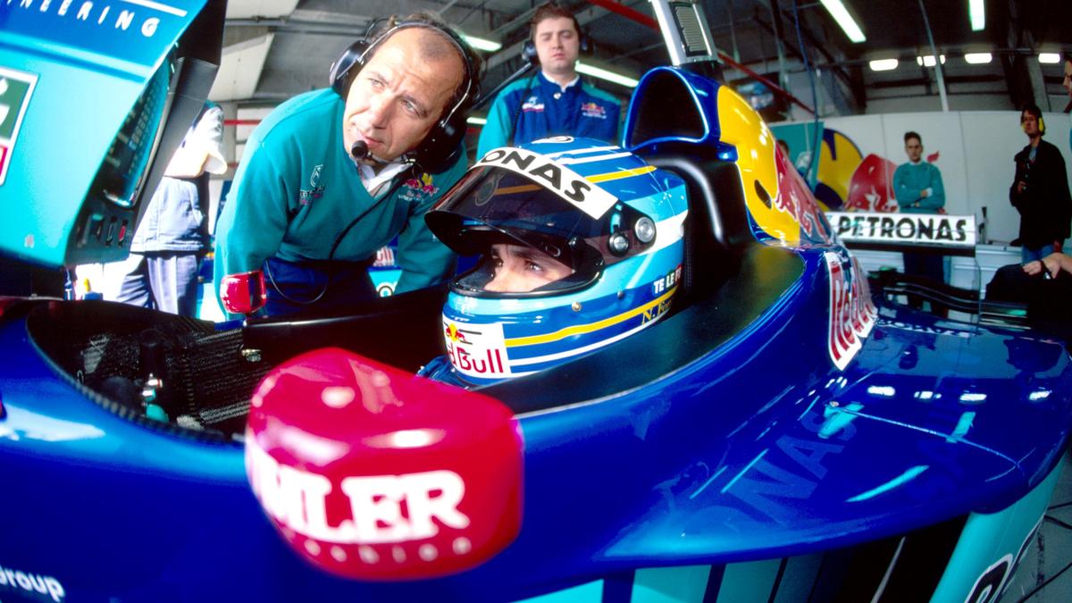 Diesen Helm fuhr Norberto Fontana 1997 bei Sauber - jetzt ist er wieder da