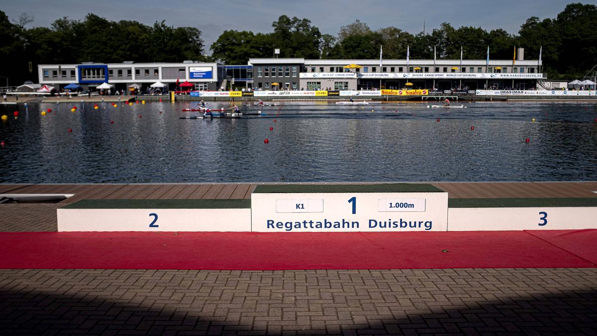 Die Kanu-Regatta auf der Wedau-Bahn wurde abgesagt Die Kanu-Regatta auf der Wedau-Bahn wurde abgesagt