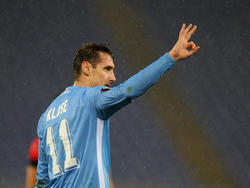 Miroslav Klose läuft zum letzten Mal für Lazio Rom auf