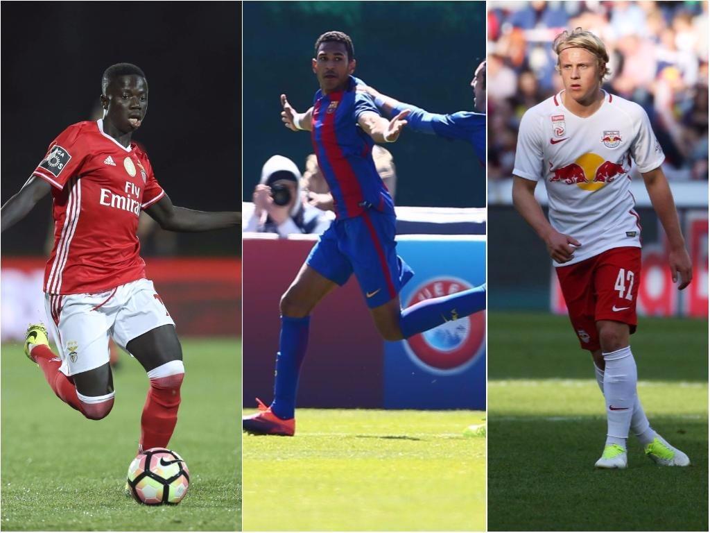 Die Spieler Gomes, Mboula und Schlager (v.l.) stehen vor großen Vereinskarrieren