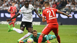 Traf bei seinem Bundesliga-Debüt: Randal Kolo Muani gegen den FC Bayern
