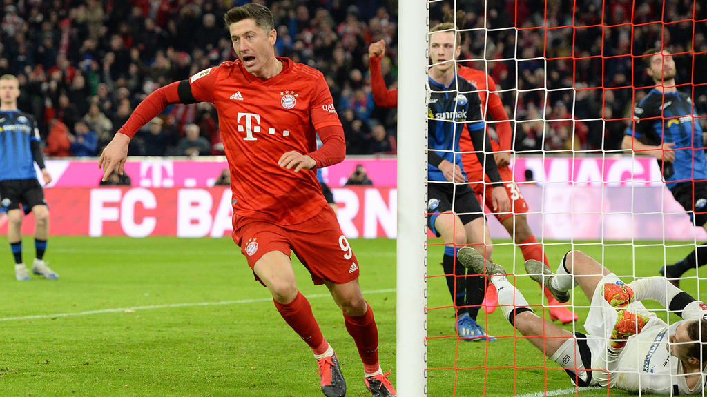 Robert Lewandowski traf doppelt für den FC Bayern