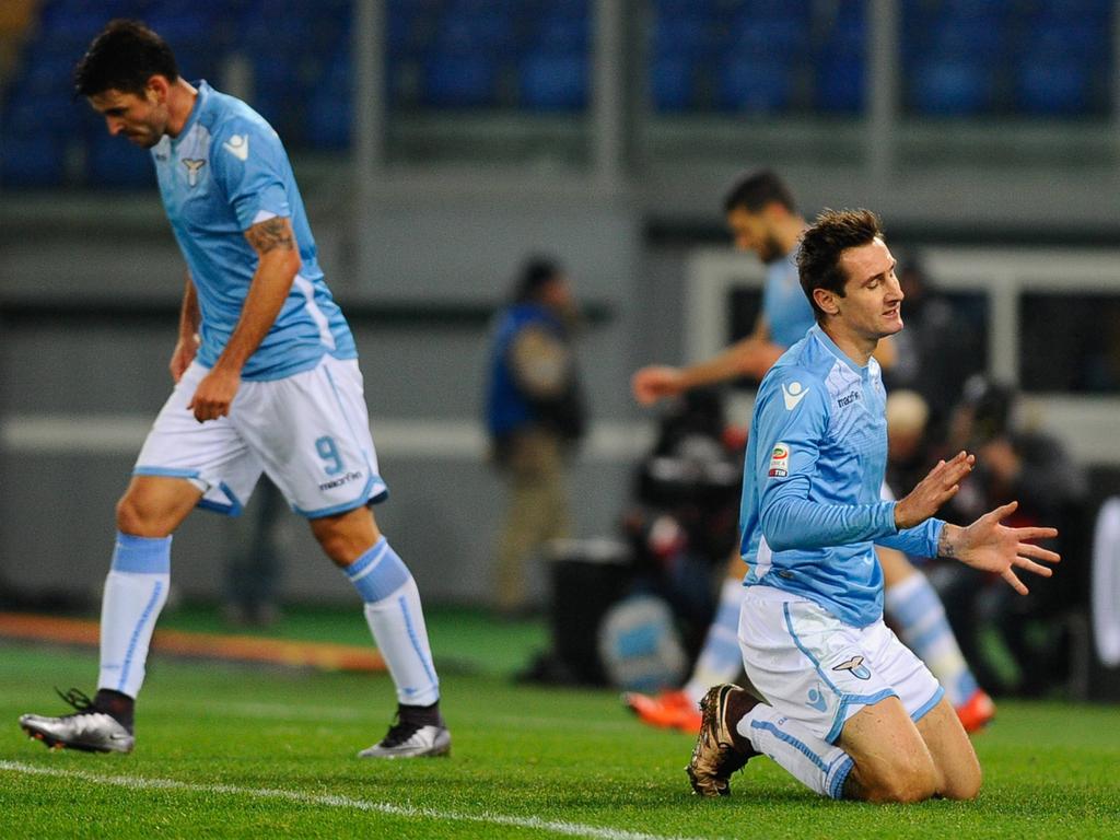 Erneuter Rückschlag für Miroslav Klose (r.) und Lazio Erneuter Rückschlag für Miroslav Klose (r.) und Lazio