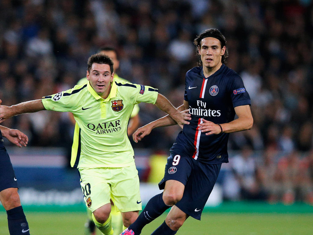 Mit Lionel Messi (links) und Edinson Cavani treffen die beiden besten Torjäger der Champions League aufeinander.